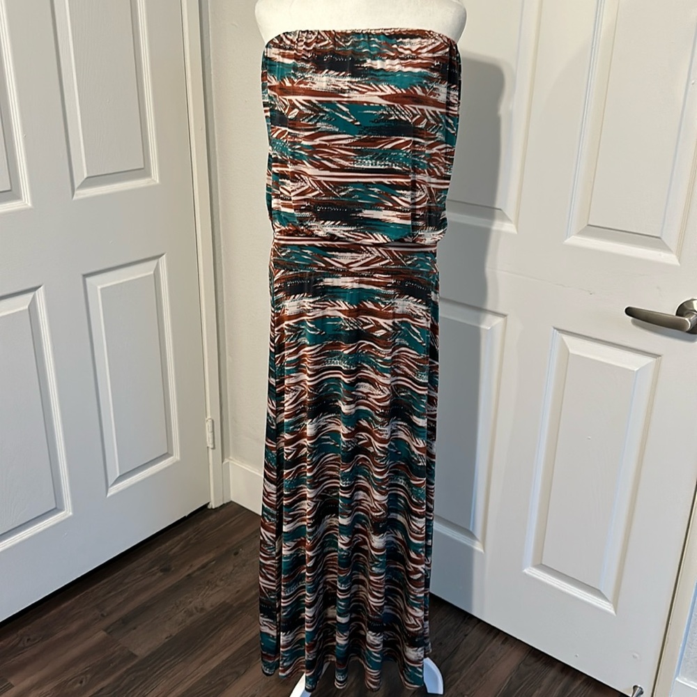 S-Twelve Strapless Maxi Dress